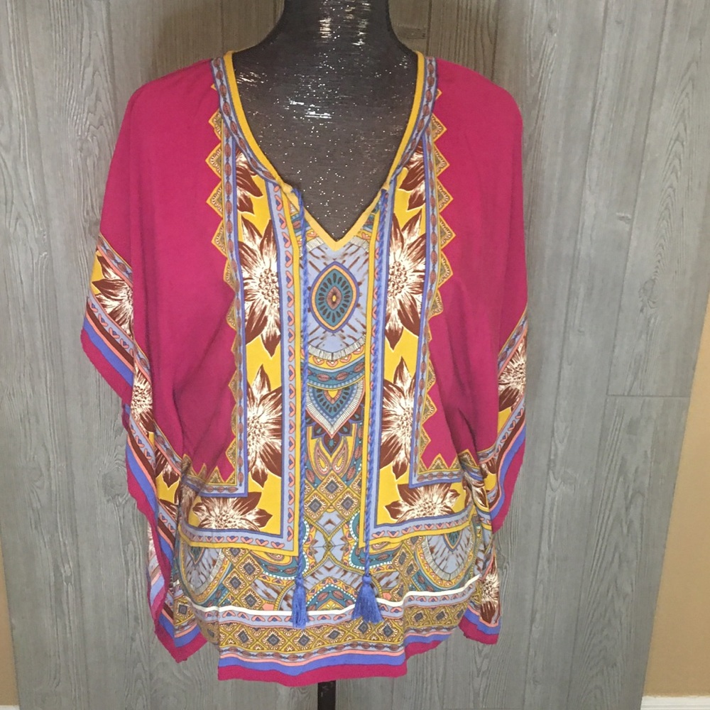 Peachpuff Boho Tunic Swimsuit Coverup Size M